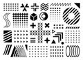 Memphis geometric design elements collection